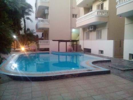 2-room apartment in a compound with a pool